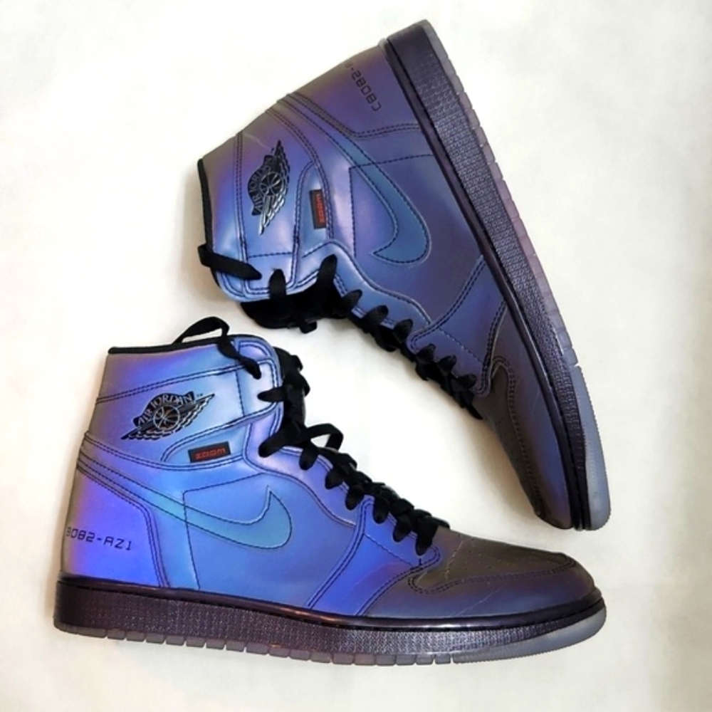 Nike Air Jordan 1 Retro High Zoom Fearless Iridescent  Sneakers (M Size 10) - Picture 5 of 16